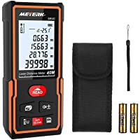 Telémetro Láser Portátil- Meterk 40m Mini Medidor de Distancia Láser Digital Guardar Datos Pantalla Retroiluminada LCD…